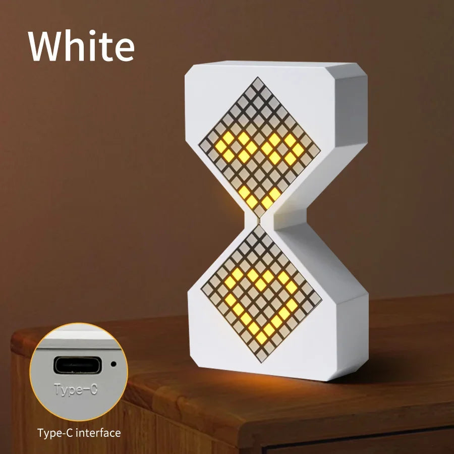 3D LED Digital Hourglass Timer – Cyber Style Yellow Light