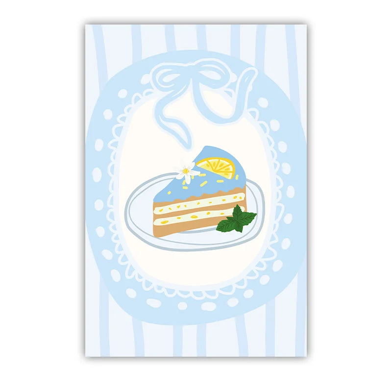 Kitchen Wall Art, Nordic funny Lemon Dessert Canvas Painting, Minimalist Poster Print for Dining Room Wall Decor Peaceful Pleasures Health and Wellness 01 15x20cm No Frame China Mainland