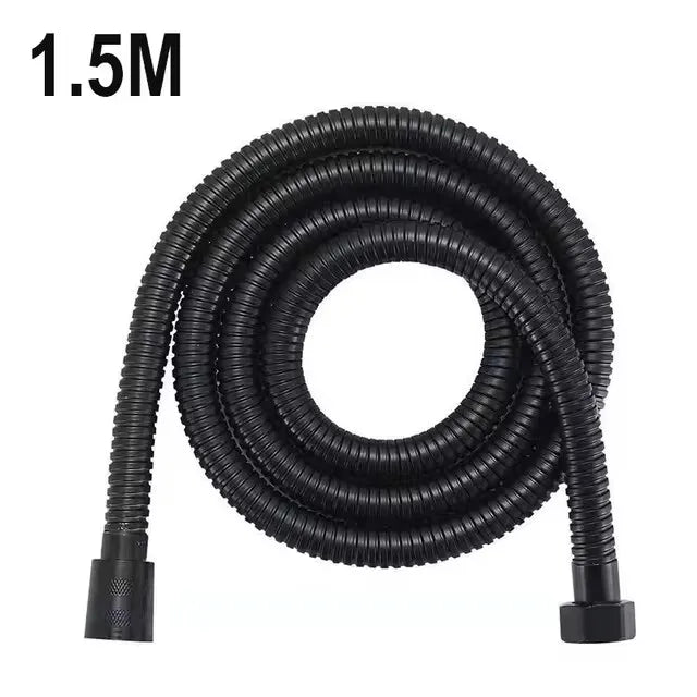 Stainless Steel Shower Hose 1.5M 2M 3M | Black & Silver