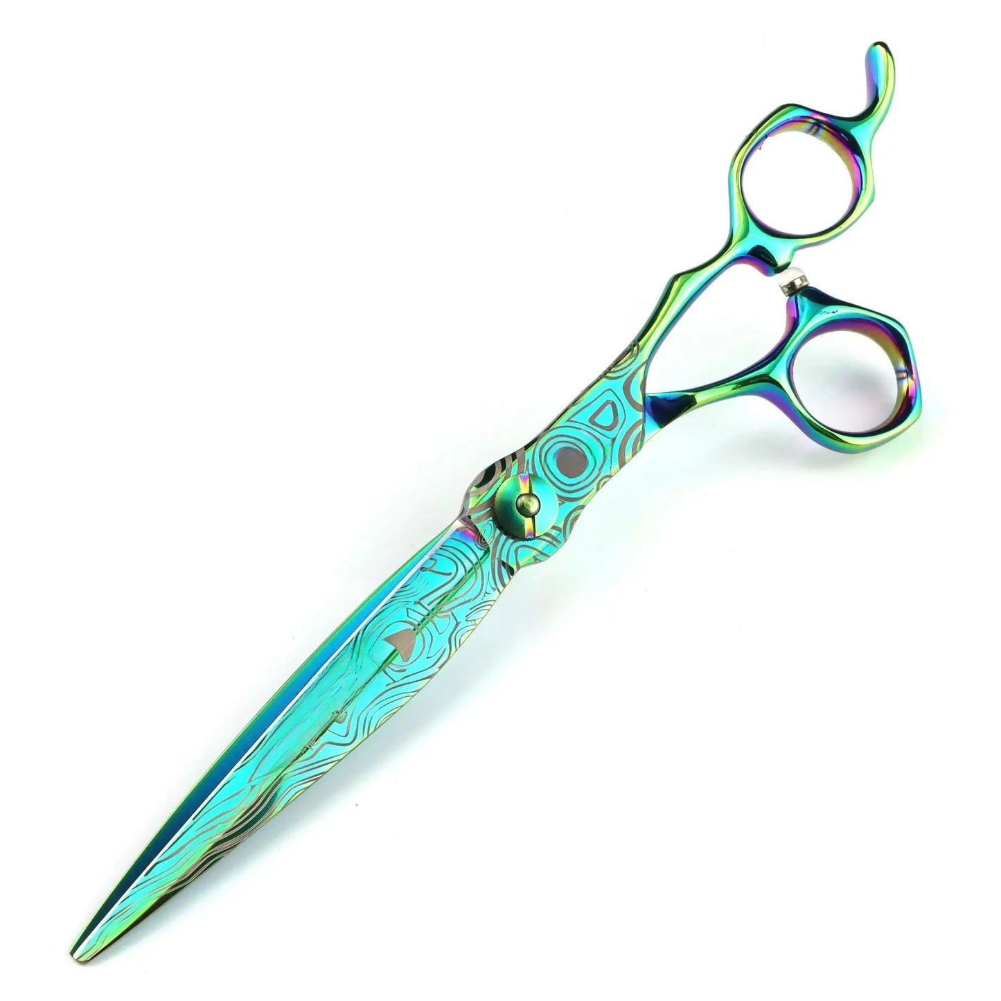 Professional Green JP440c Steel 7 '' Damask Pattern Hair Scissors Haircut Thinning Barber Cutting Shears Hairdresser Scissors Peaceful Pleasures Health and Wellness 7.0 cutting scissor