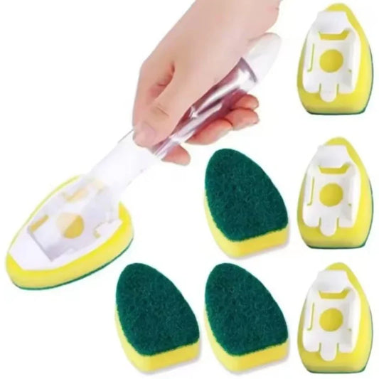 7-Piece Dish Wand Sponge Refill Set | Soap Dispensing Scrubber Dish Scrubber Set Oasis Select