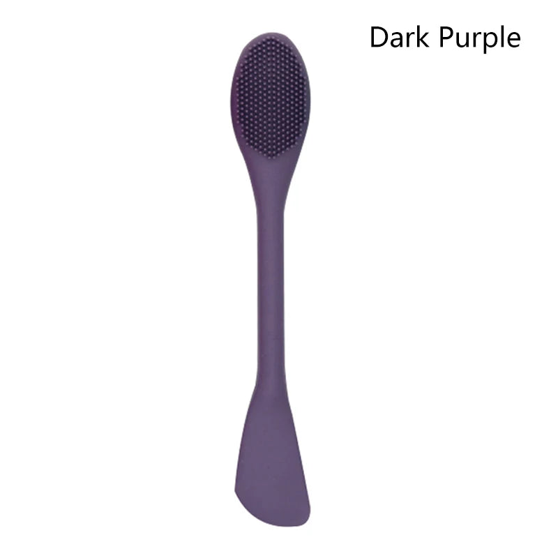 Double-Head Silicone Facial Mask Brush & Massage Tool
