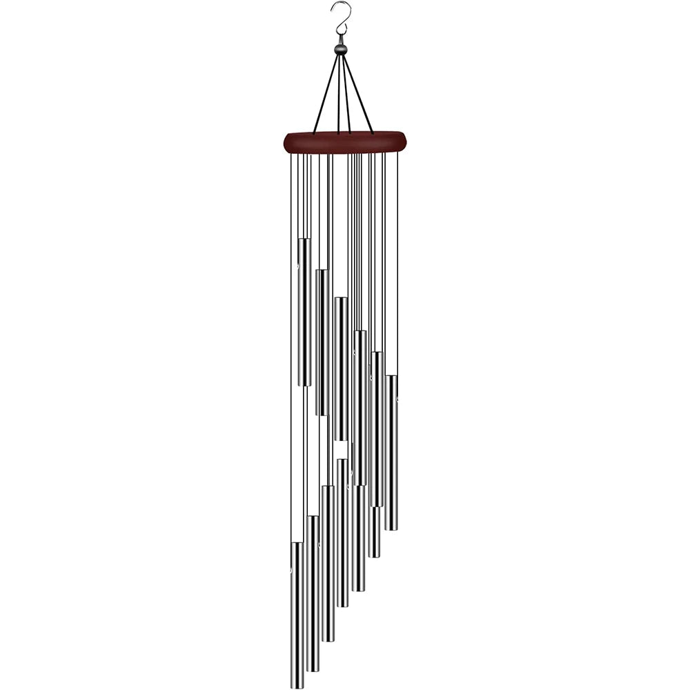 Beautiful and Soothing Musical Wind Chime with 12 Tubes and Bells - Perfect for Relaxation and Meditation Peaceful Pleasures Health and Wellness styp3