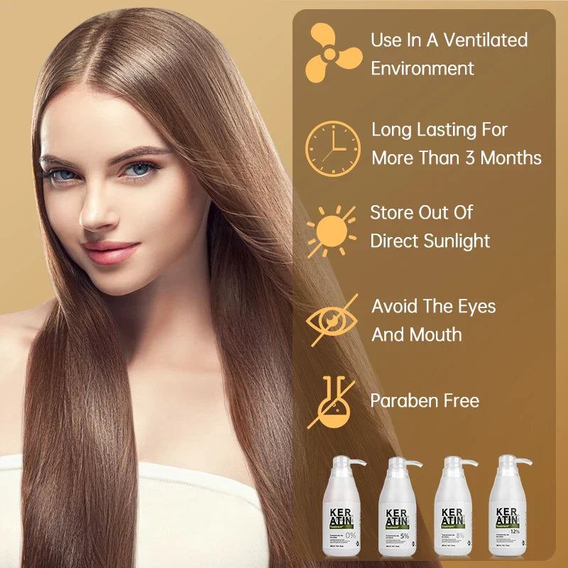 PURC Brazilian Keratin Hair Treatment – Smoothing & Straightening