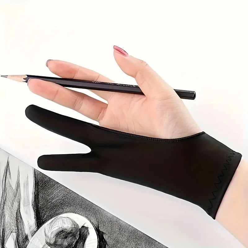 Artist Painting Gloves Universal Left Right Hands Two Fingers Smooth
