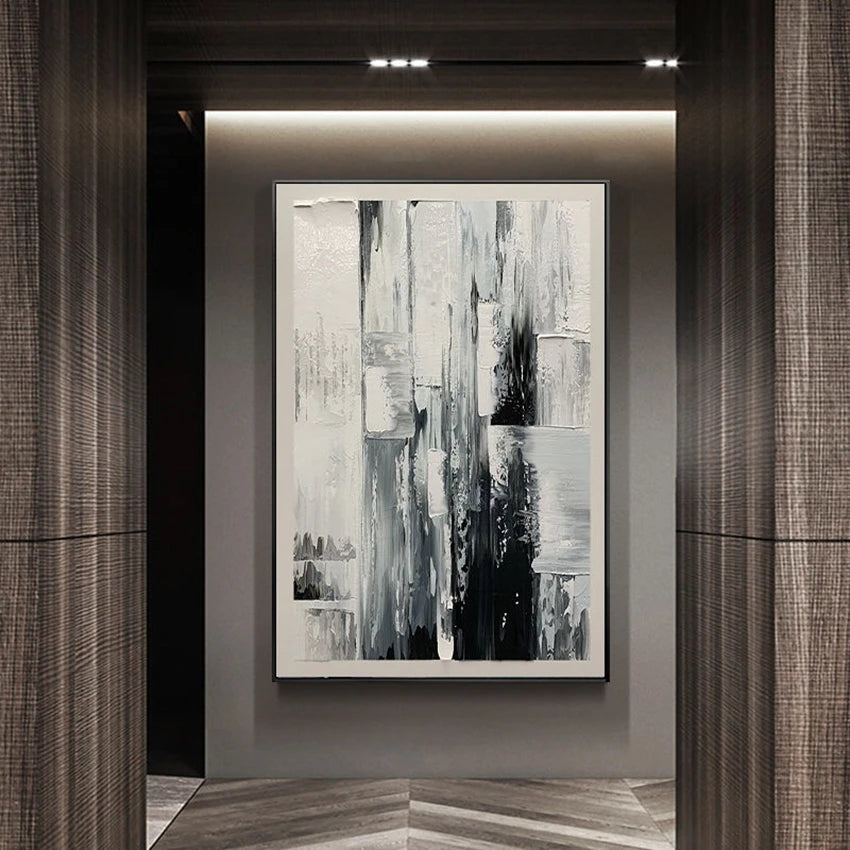 American Abstract Knife Painting Pure Handmade Canvas Oil Painting Living Room Bedroom Decoration Picture Porch Large Size Mural Peaceful Pleasures Health and Wellness