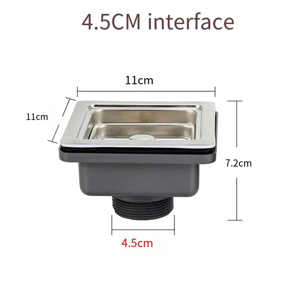 Square Stainless Steel Sink Strainer & Drain Filter | Kitchen & Bath