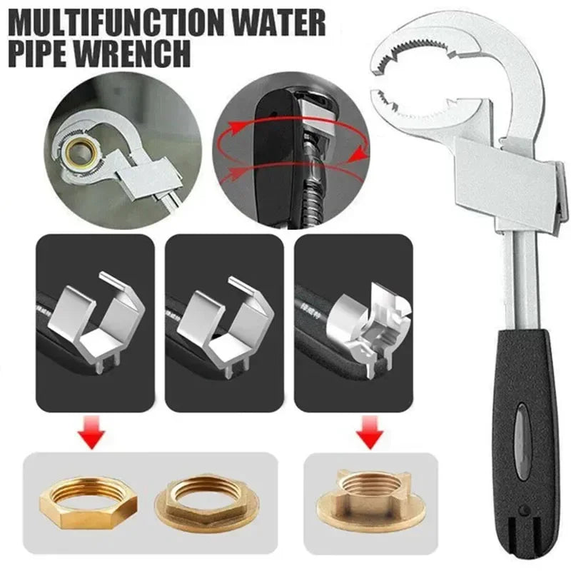 Multifunctional Bathroom Wrench Set – Adjustable Pipe Spanner