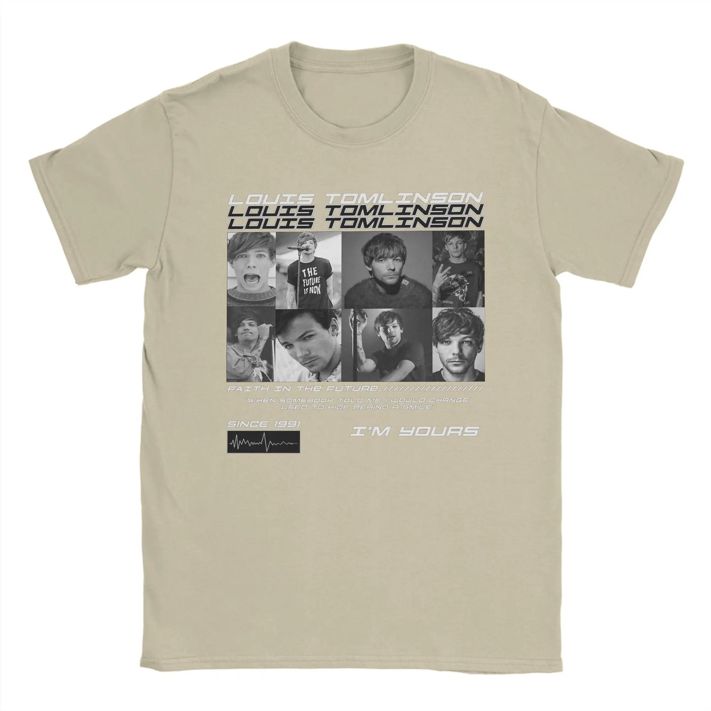Louis Tomlinsons Men T Shirts I'm Yours Fun Tees Short Sleeve Crew Neck T-Shirt 100% Cotton Big Size Clothes Peaceful Pleasures Health and Wellness
