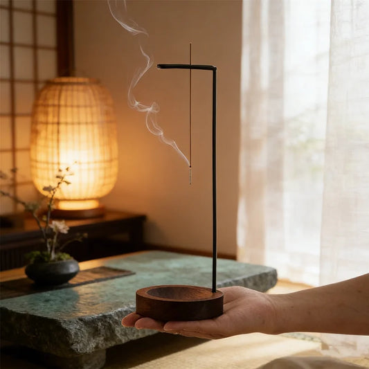 Smoke Waterfall Incense Holder | Wooden Zen Downward Flow Burner