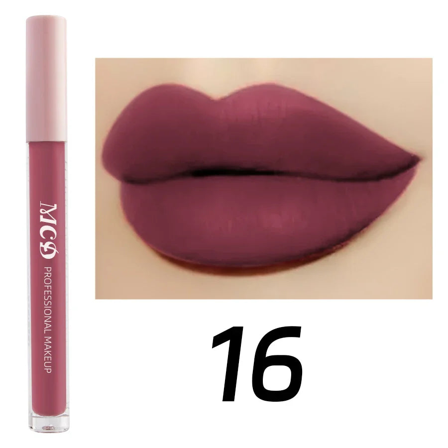 MCD Dark Brown Matte Velvet Liquid Lipstick – Waterproof Lip Gloss