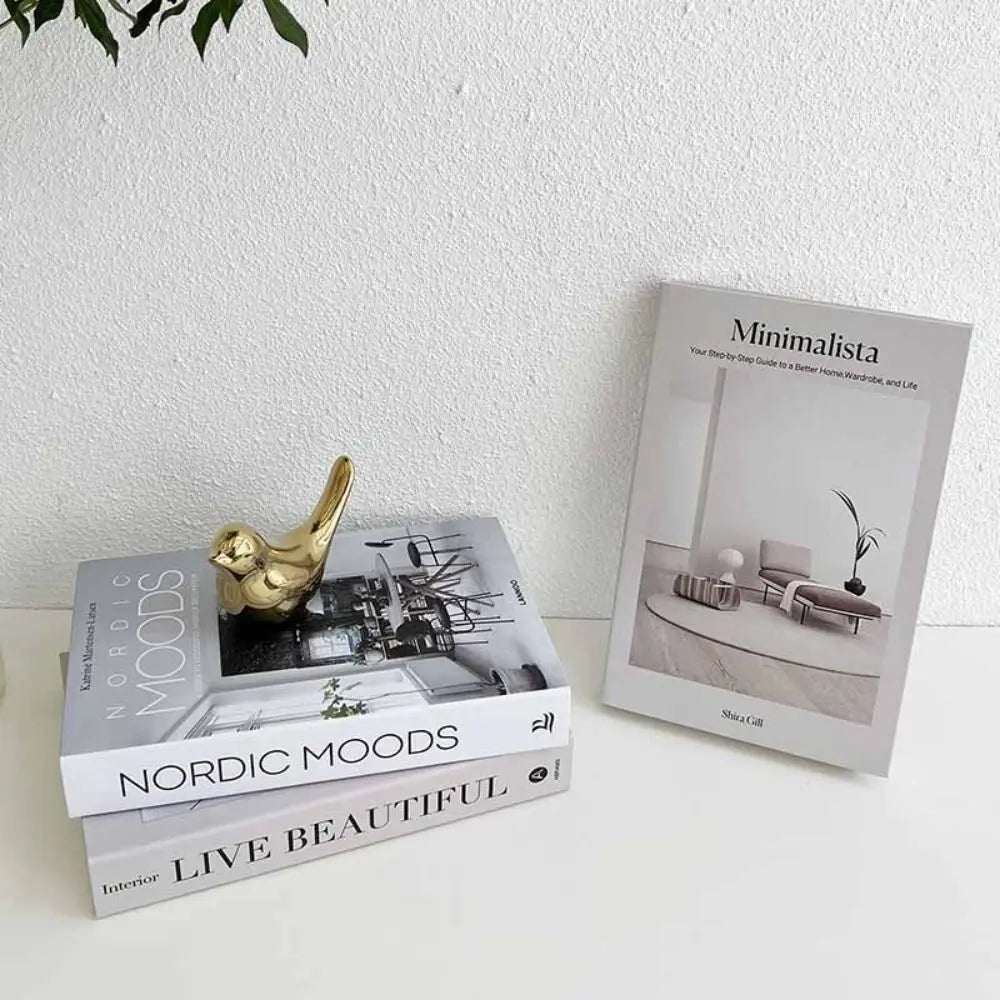 Fashion Fake Books Ornament Simple Shooting Props Decorative Imitation Book Coffee Table Decoration Home Decor Peaceful Pleasures Health and Wellness
