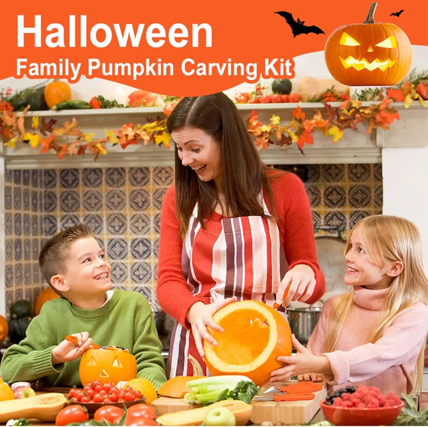 7-Piece Halloween Pumpkin Carving Kit | Stainless Steel Tools