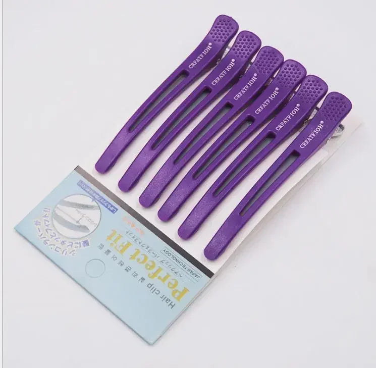 18pcs Black Holding Hair Styling Clip Flat Duck Mouth Hair Clips Pro Salon Hairdressing Cutting Hairpin Accessorie DIY Home Peaceful Pleasures Health and Wellness Purple