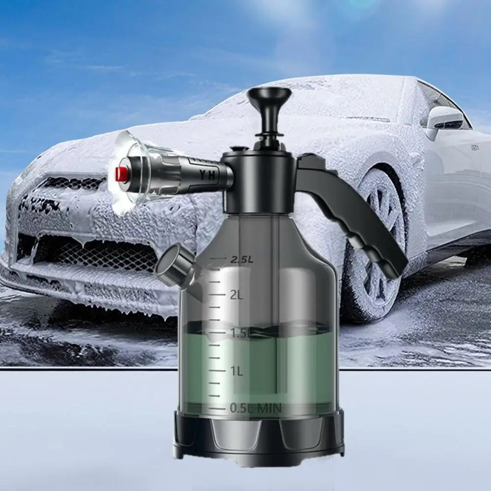 2.5L Car Wash Foam Sprayer Bottle Hand-held Foam Watering Can Air Pressure Spraye Window Glass Car Cleaning Tools Peaceful Pleasures Health and Wellness