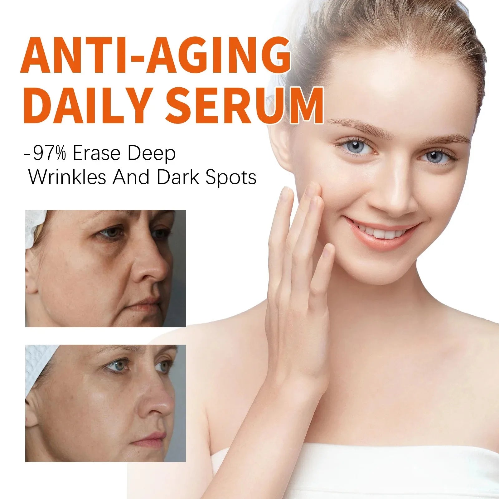 Collagen Firming Face Serum W-rinkles Removal Lifting Fade Fine Lines Anti A-ging Essence Brighten Moisturizing Korean Cosmetic Peaceful Pleasures Health and Wellness