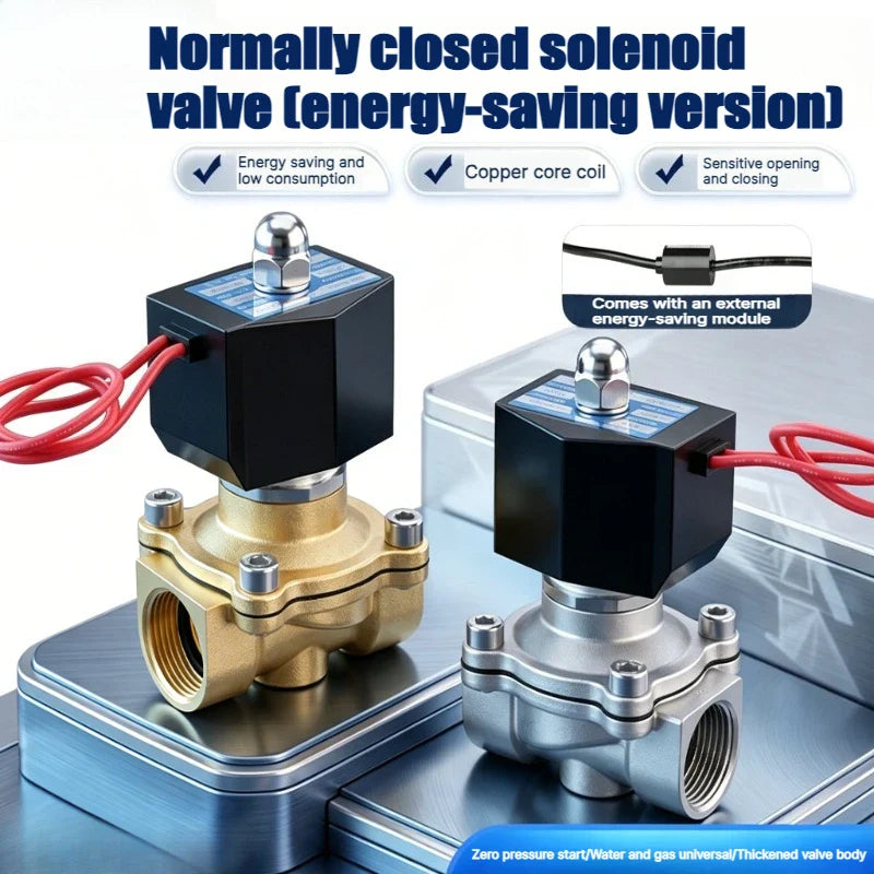 Electric Solenoid Valve DN15/20/25 – 304 SS, NC, AC220V/DC24V