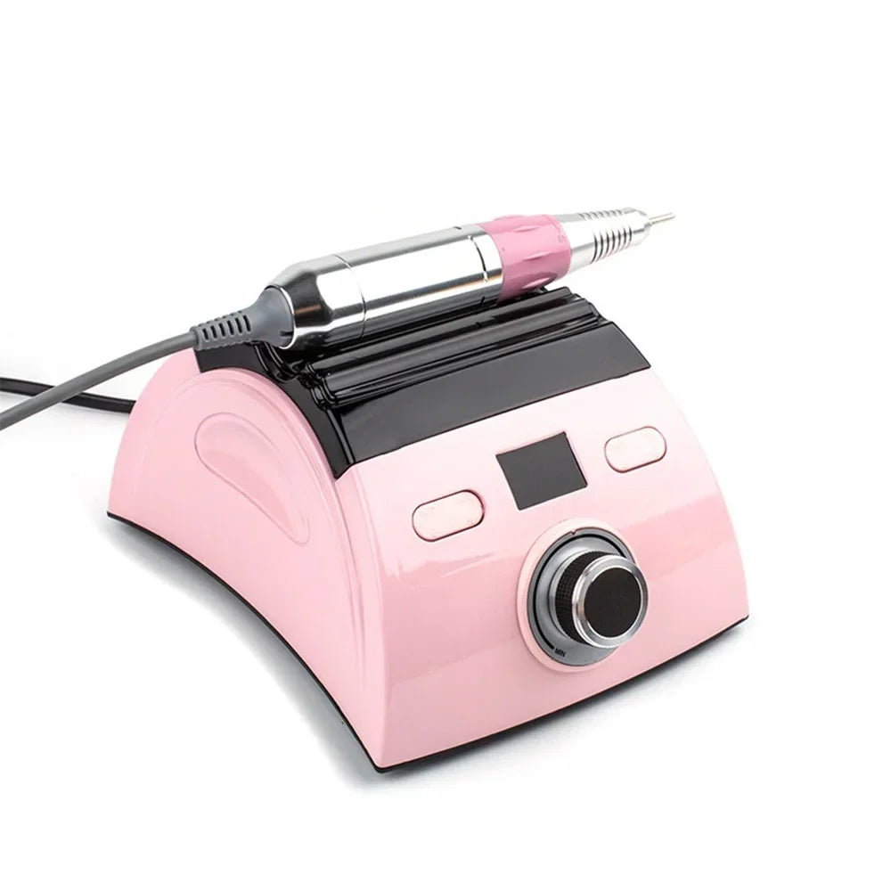 Professional Nail Drill Machine 35000RPM Manicure Machine Apparatus for Pedicure Kits Electric Nails File with Cutter Nail Tools Peaceful Pleasures Health and Wellness Pink Nail Drill