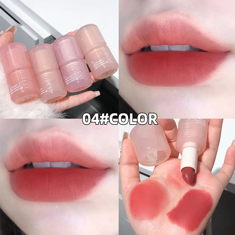 QIBEST Nude Matte Lipstick Waterproof And Sweatproof Lip Stain Sexy Red Lipstick Tinted Makeup For Women Long Lasting Lipstick Peaceful Pleasures Health and Wellness 04