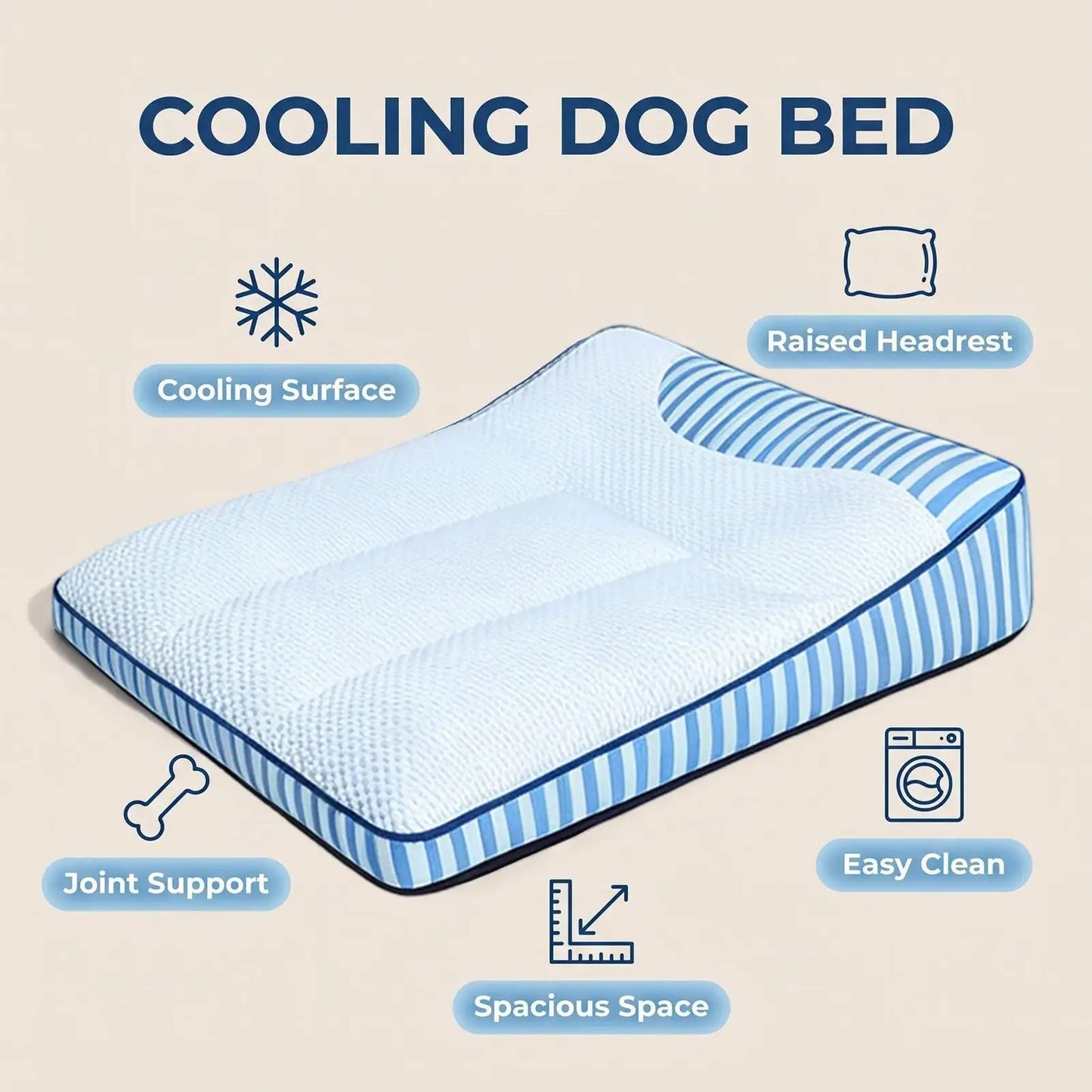 Cooling Dog Bed | Washable Breathable Summer Pet Mat