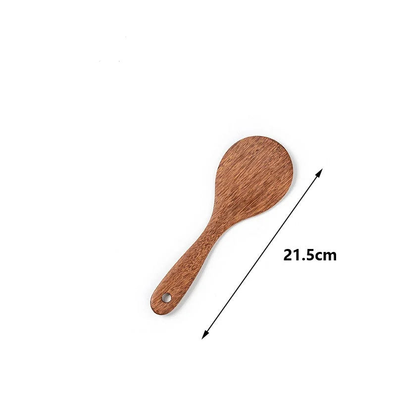Wooden Spatula Set – Non-Stick Safe Kitchen Cooking Utensils