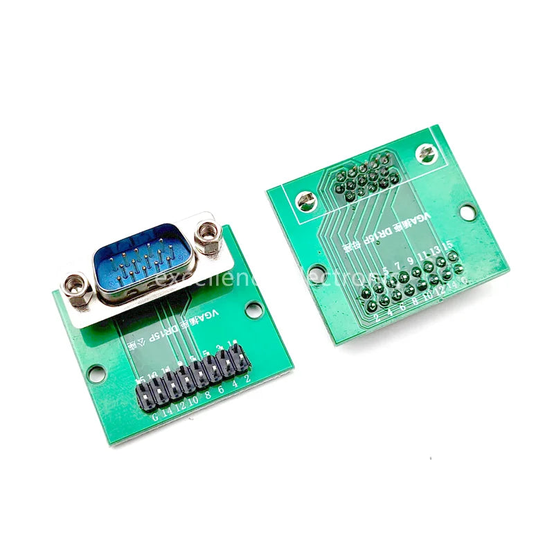 1PCS Vertical DR15 with Fixed Screw to Dip 2.54mm Interface Test Board D-sub VGA Male / Female Socket PCB Conversion Board Peaceful Pleasures Health and Wellness TYPE-6