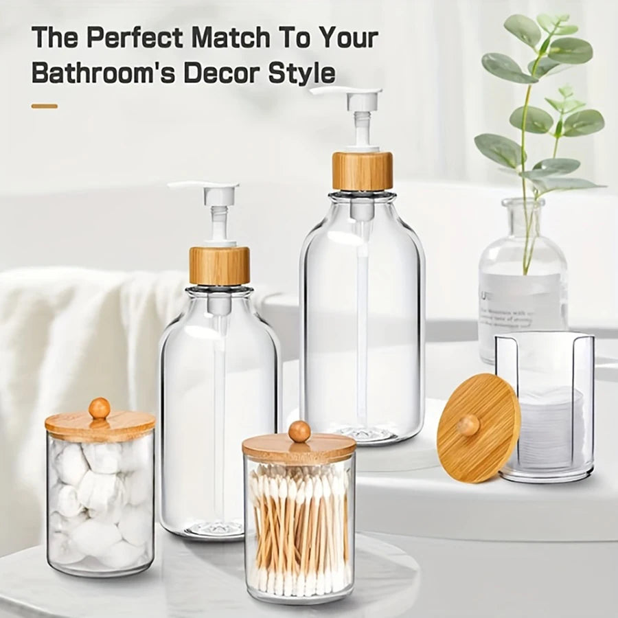 4/5-Piece Bathroom Accessories Set – Complete Bathroom Organizer with Soap Dispenser & Toothbrush Holder