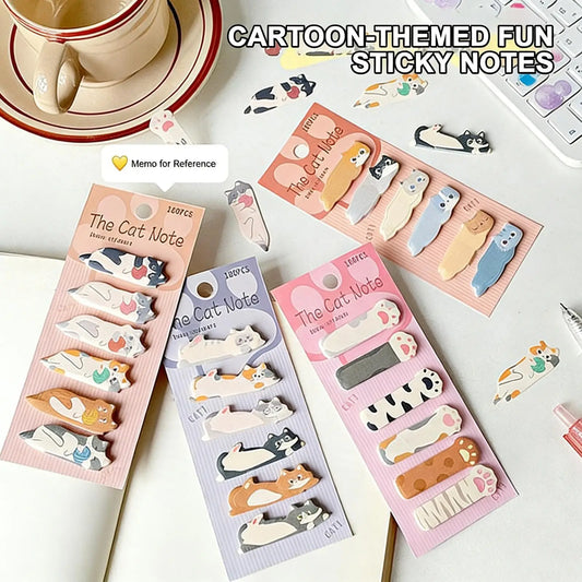 Cute Cat Sticky Notes 180 Sheets of Adorable Cartoon Memo Pads Fun & Functional for Office & School, Women, Students, Teachers Peaceful Pleasures Health and Wellness