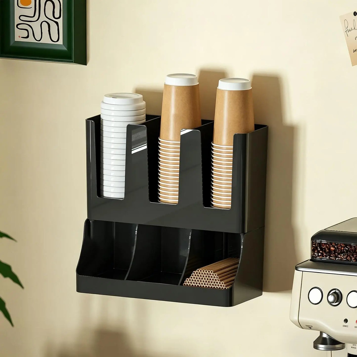 6-Compartment Coffee Station Organizer | Pods, Tea & Condiments