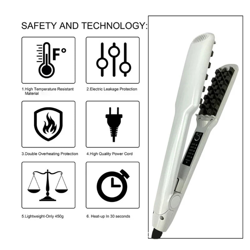 2-in-1 Negative Ion Hair Straightener & Curling Iron | Ceramic