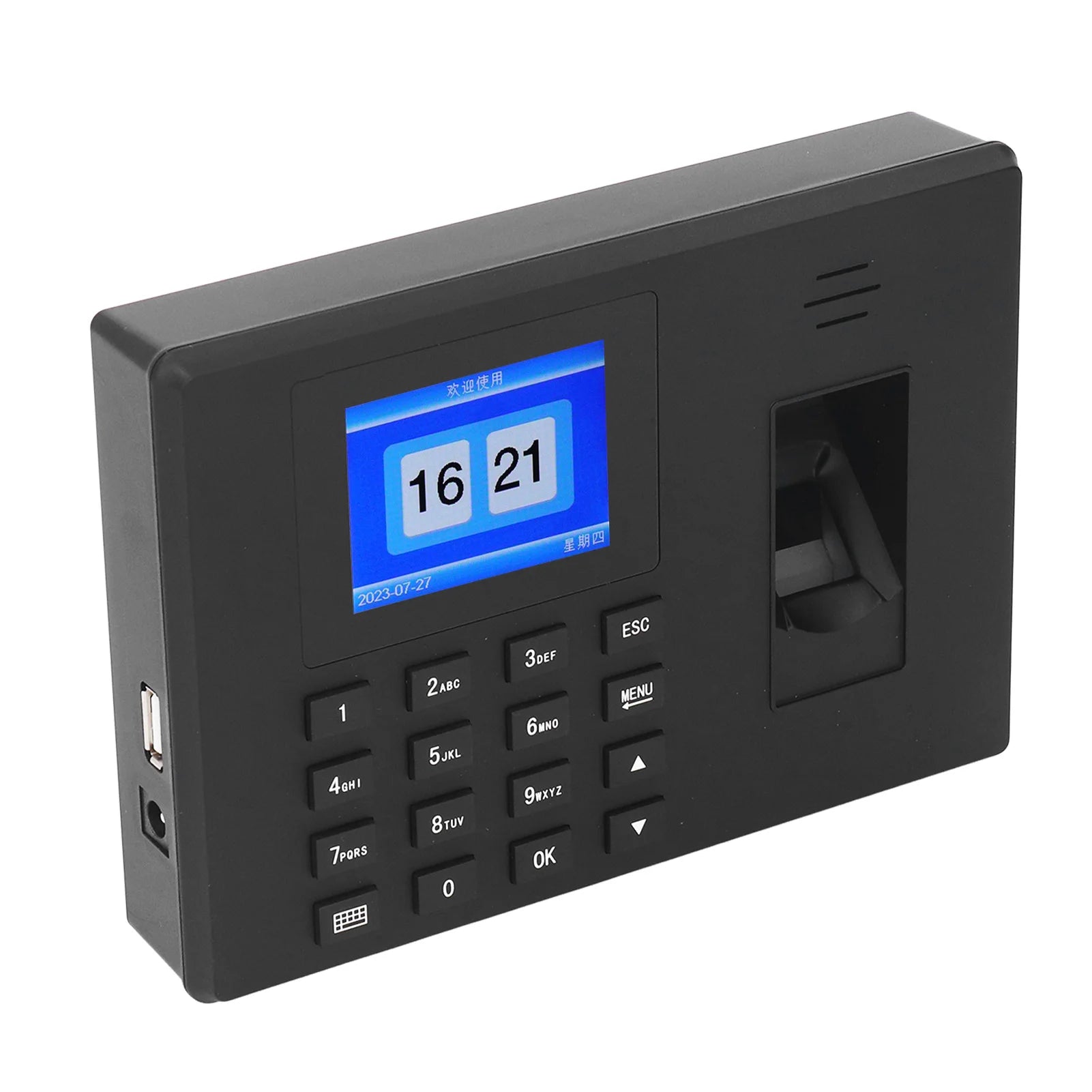 Fingerprint Time Attendance Machine Employee Checking in Recorder USB 100‑240V Voice Reminder High Accuracy ABS for Restaurant Peaceful Pleasures Health and Wellness