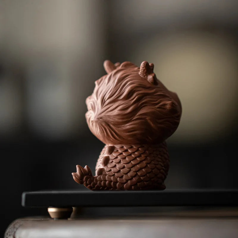 Tea Set Purple Clay Tea Pet Ornament Boutique Divine Beast The Twelve Chinese Zodiac Signs Dragon Tea Table Tea Stand Cover Tray Peaceful Pleasures Health and Wellness