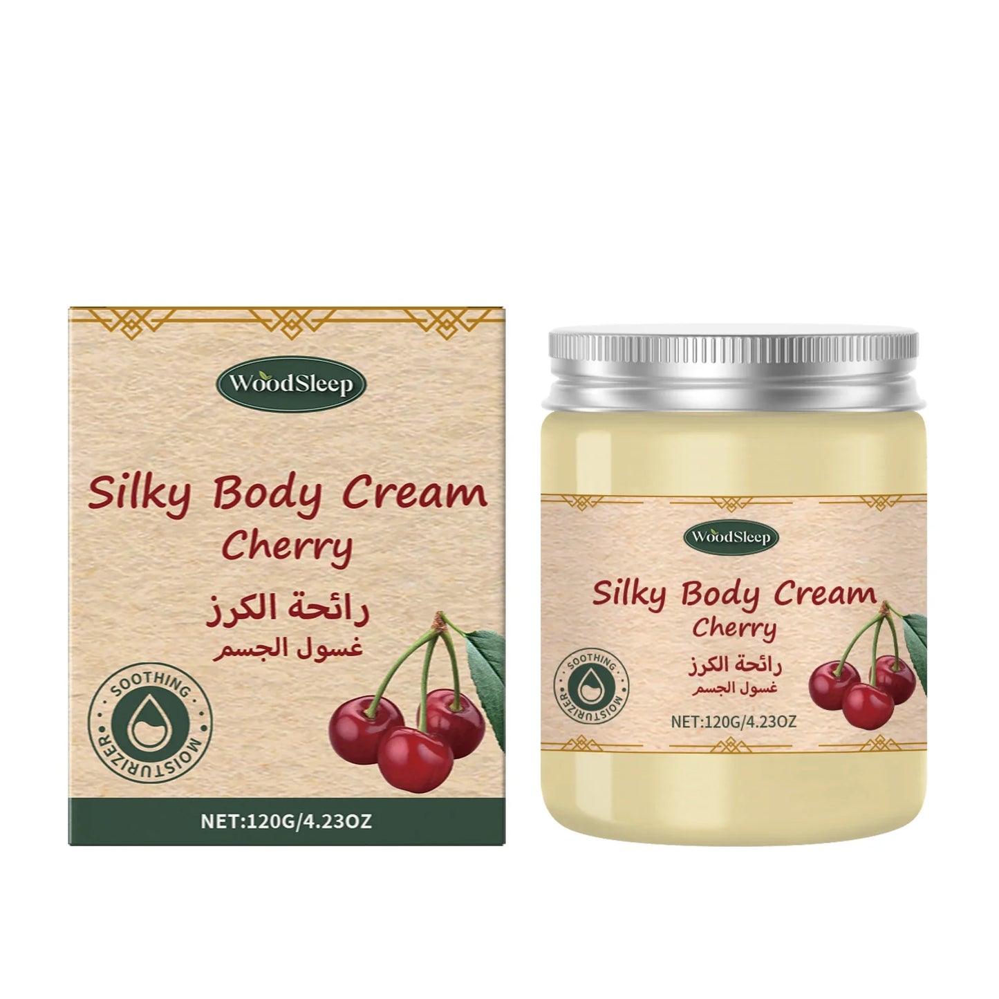 WOODSLEEP Cherry Body Cream – Brightening Moisturizer 120g
