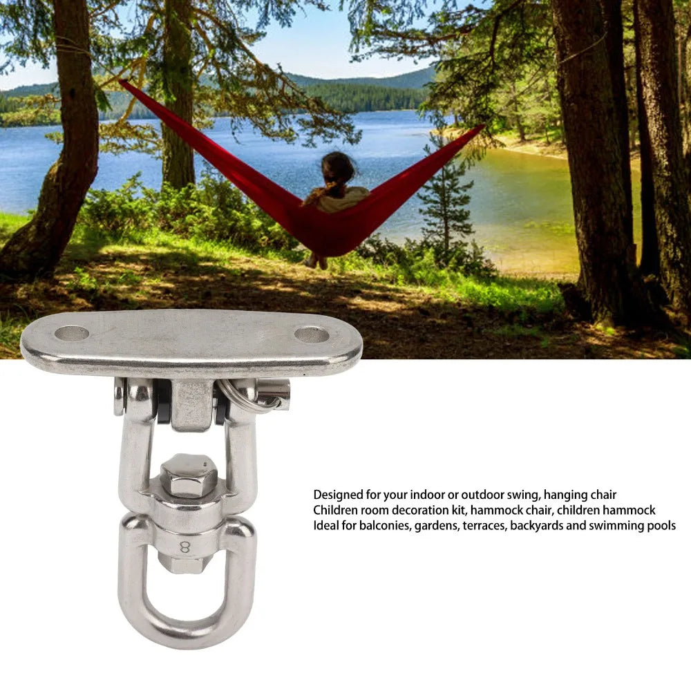 360° Rotating Stainless Steel Hammock Swing Hook Hanging Kit