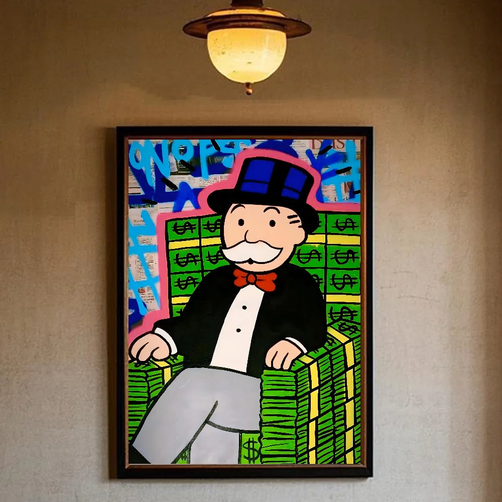 Monopoly Millionaire HD Wall Poster – Waterproof PVC Art Wall Art Poster Peaceful Pleasures Health and Wellness z10 15X20cmNoframe