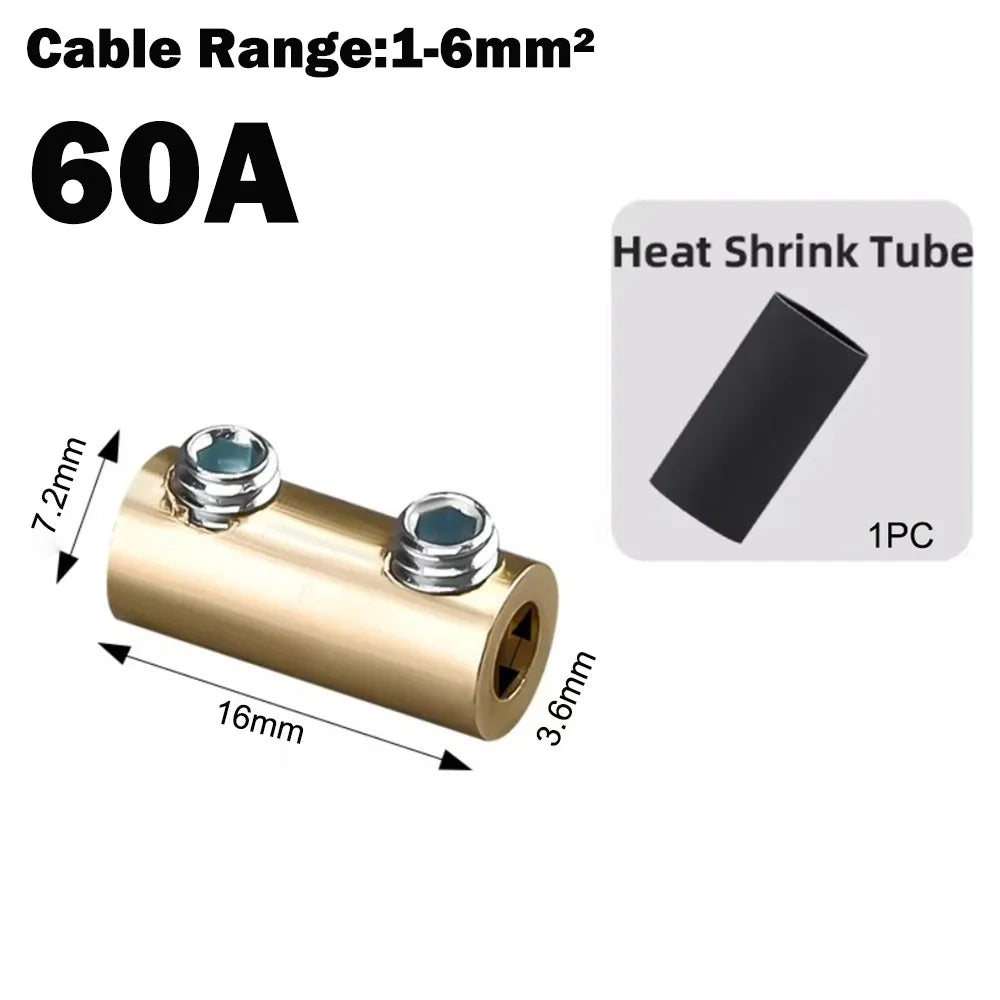 Brass Terminal Block & Heat Shrink Tubing | Waterproof Connector
