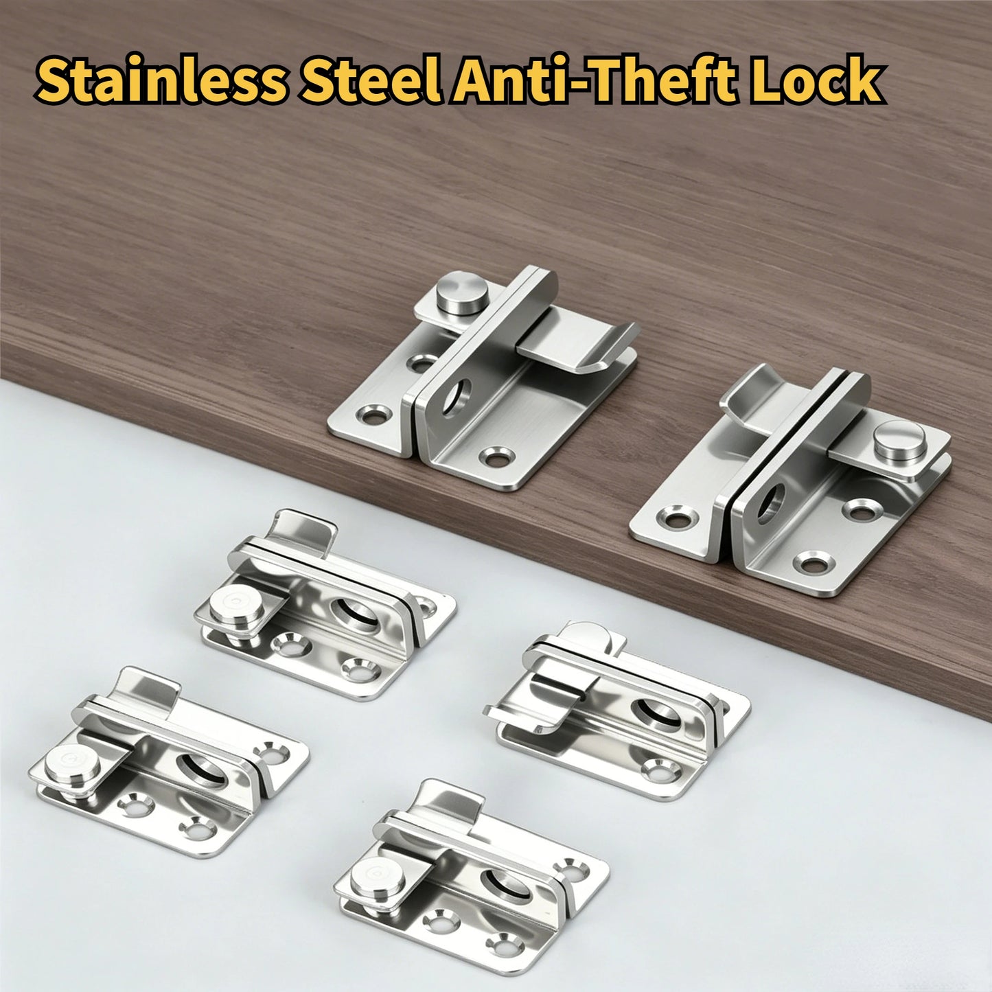 1pc Flip Latch Gate Latches Slide Bolt Latch Safety Door Lock Catch For BarnCabinet Pet Cage Garden Bathroom Garage Window Slid Peaceful Pleasures Health and Wellness