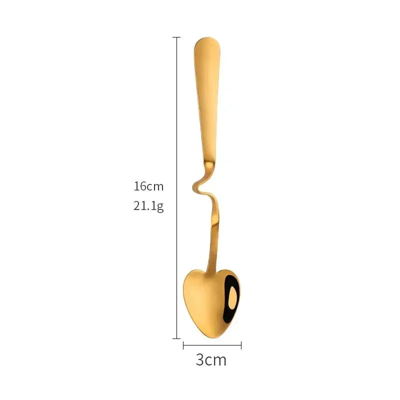 Coffee Spoon Honey Shape Creative Tea Cup Hanging Spoons Stainless