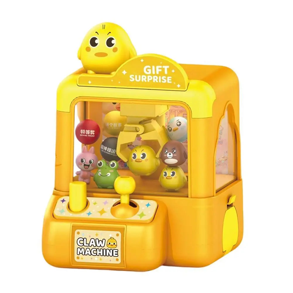 Mini Claw Machine Toy for Kids Portable Desktop Arcade Game Parent‑Child Interactive Grabber Machine Birthday Gift Peaceful Pleasures Health and Wellness Duck