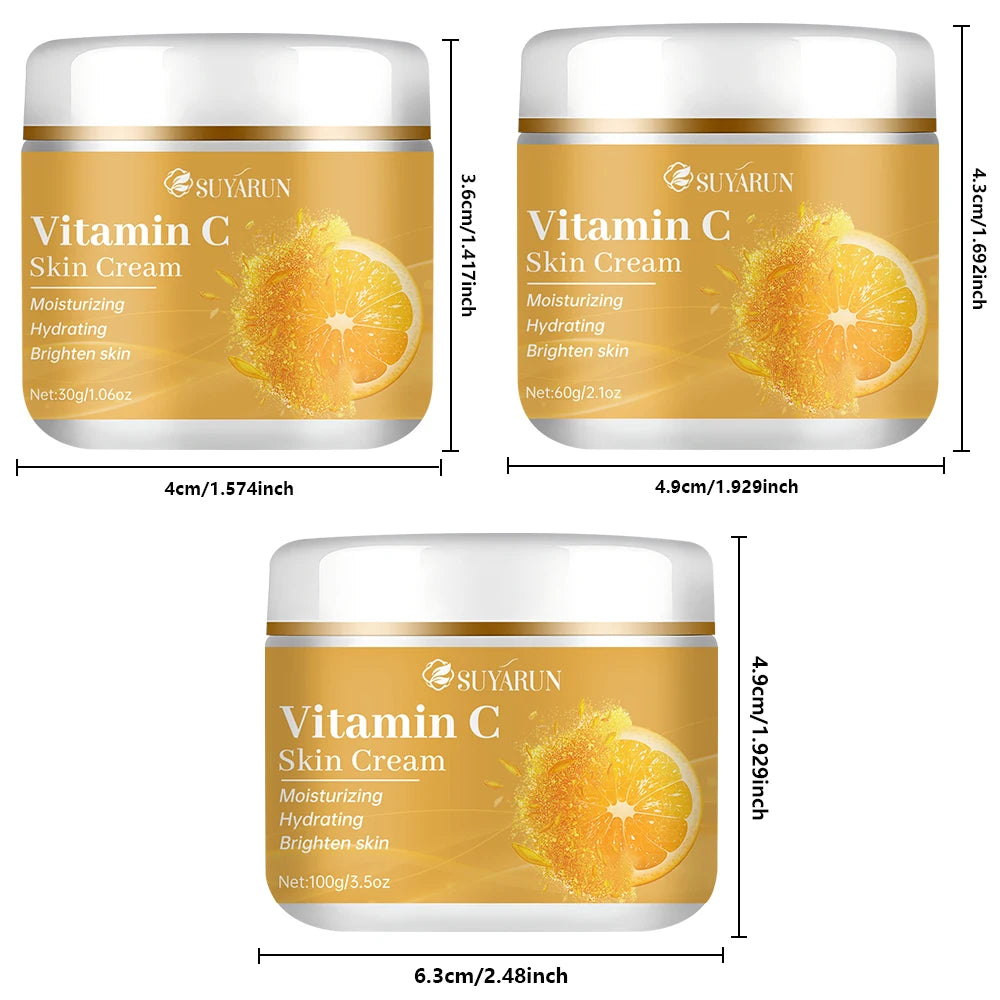 SUYARUN Vitamin C cream, moisturizing and brightening, anti-wrinkle and anti-aging, enhances radiance for all skin types. Peaceful Pleasures Health and Wellness
