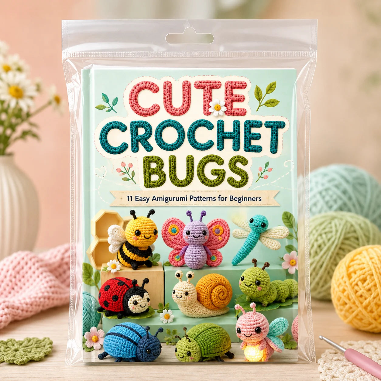 Cute Crochet Bug Crafting Guide A5 Spiral Notebook Kids Adults DIY