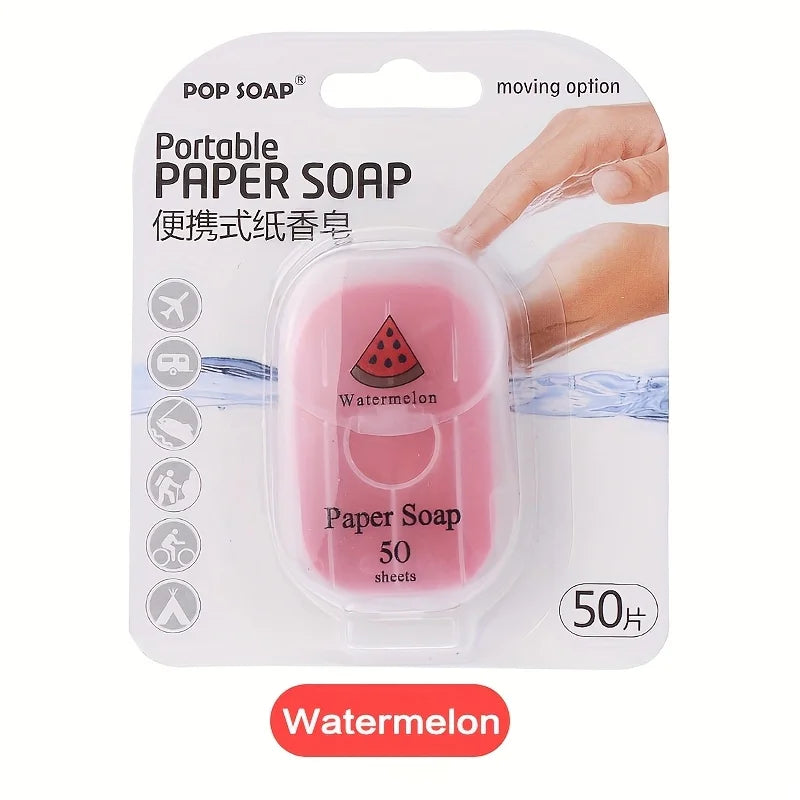 Ultimate Portable Paper Soap Sheets For Outdoor Travel， disposable hand washing travel soap Peaceful Pleasures Health and Wellness Watermelon