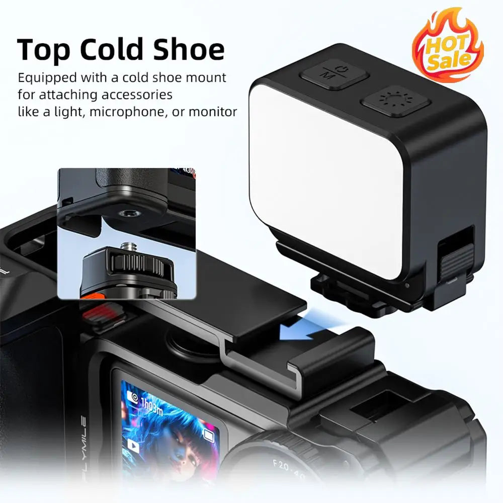 DJI OSMO Action 6 Cage Grip Handle with Shutter & Cold Shoe
