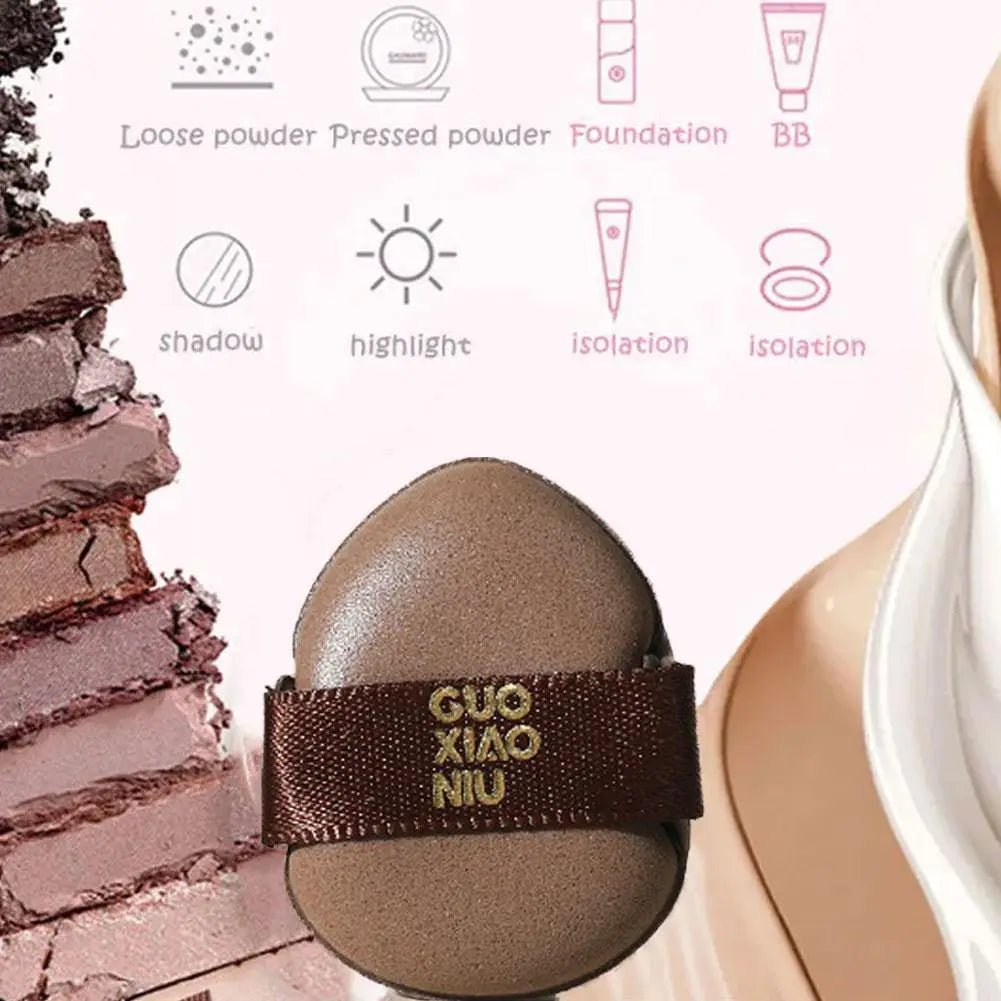 Chocolate Cookie Makeup Sponge Set – 6pcs Velvet Powder Puff