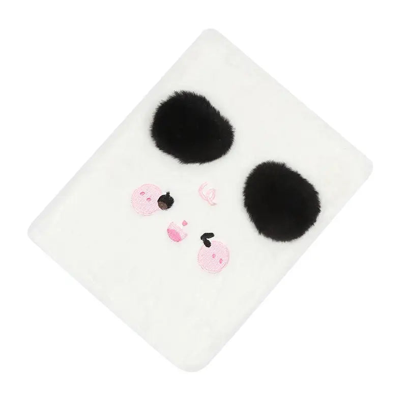 Cute Plush A5 Binder Collect Book Cover Stars Photo Cards Collect Book Storage Album Hardcover Notebook Stationery Supplies Peaceful Pleasures Health and Wellness White shell only