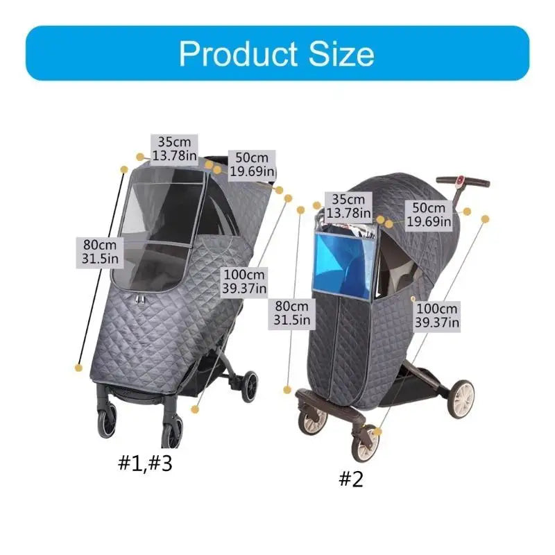 Universal Baby Pram Rain Cover – Windproof Stroller Protector