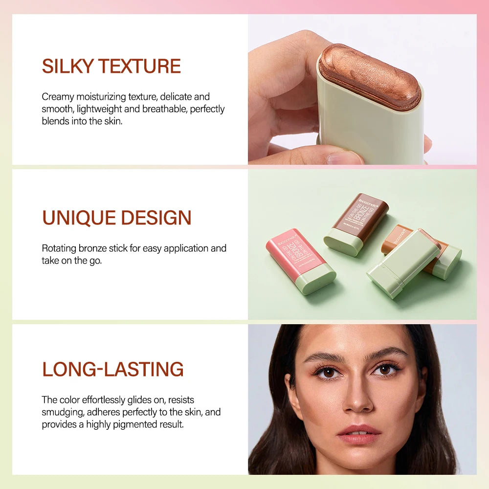 Multi-function Blush Stick Face Makeup Waterproof Easy Color Rouge Blusher Cream Contour Rendering Brightening Contour Makeup Peaceful Pleasures Health and Wellness