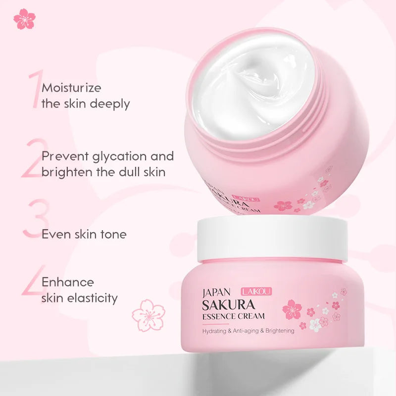 LAIKOU Sakura Essence Face Cream – Brightening Moisturizer 60g