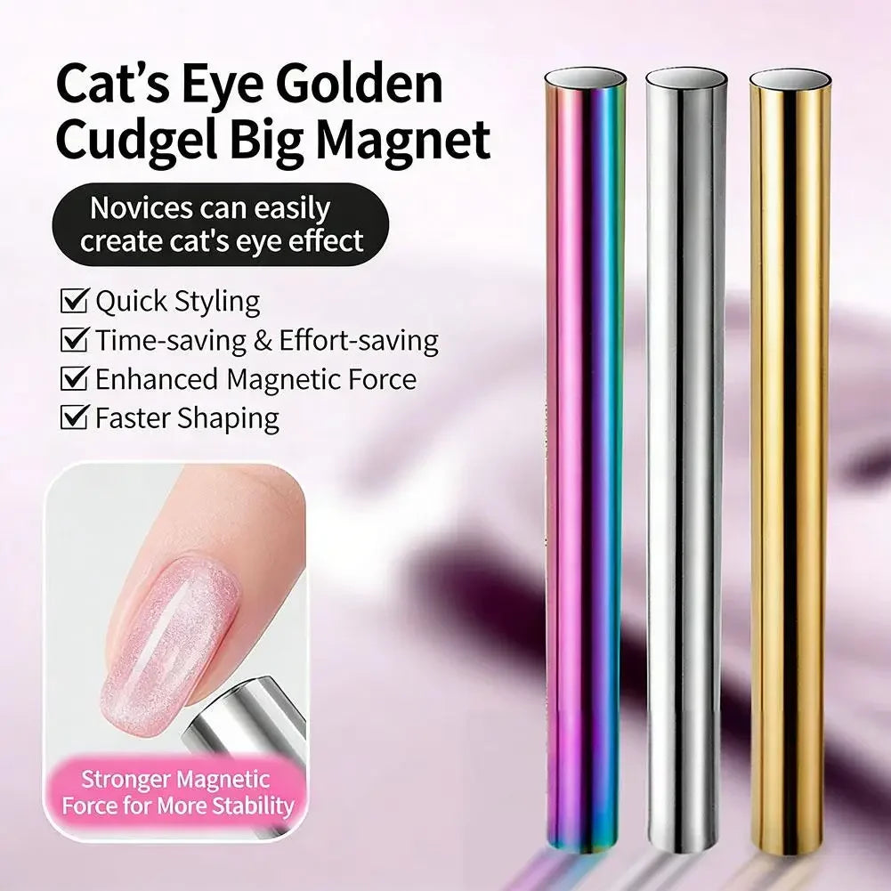 Double Ended Magnetic Nail Polish Stick Cat Eye Magnetic Cylindrical Stick With Iron Wire UV Gel Polish Nails Art Manicure Tool Peaceful Pleasures Health and Wellness