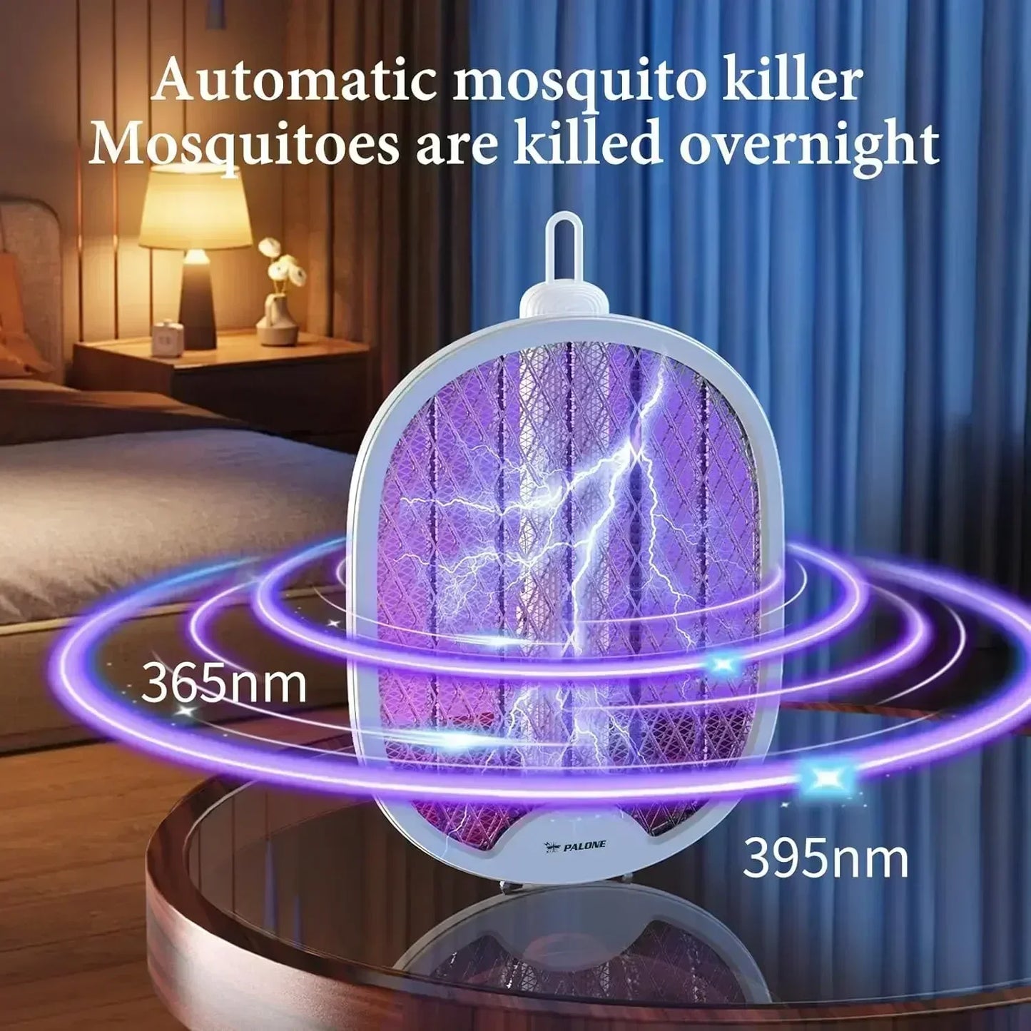 4000V Electric Fly Swatter – Foldable USB Rechargeable Bug Zapper